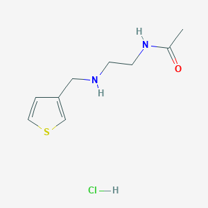 N-{2-[(thiophen-3-ylmethyl)amino]ethyl}acetamide hydrochloride