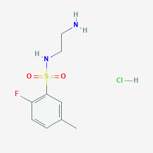 N-(2-aminoethyl)-2-fluoro-5-methylbenzene-1-sulfonamide hydrochloride