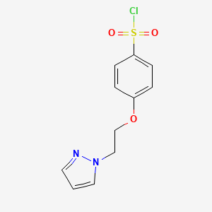 4-[2-(1H-pyrazol-1-yl)ethoxy]benzene-1-sulfonyl chloride