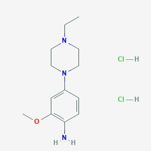 molecular formula C13H23Cl2N3O B1381535 4-(4-Ethylpiperazin-1-yl)-2-methoxyaniline dihydrochloride CAS No. 1803570-62-8