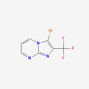 molecular formula C7H3BrF3N3 B1381536 3-Bromo-2-(trifluoromethyl)imidazo[1,2-a]pyrimidine CAS No. 1782970-66-4