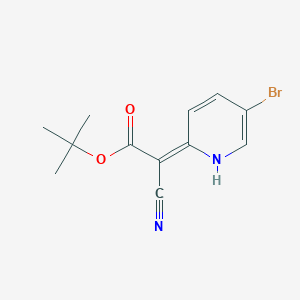 molecular formula C12H13BrN2O2 B13815430 tert-butyl (2E)-2-(5-bromo-1H-pyridin-2-ylidene)-2-cyanoacetate 