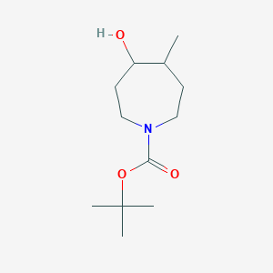 molecular formula C12H23NO3 B1381545 tert-Butyl 4-hydroxy-5-methylazepane-1-carboxylate CAS No. 1801454-63-6