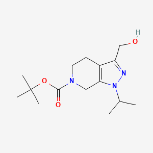 molecular formula C15H25N3O3 B1381546 tert-Butyl 3-(hydroxymethyl)-1-isopropyl-4,5-dihydro-1H-pyrazolo[3,4-c]pyridine-6(7H)-carboxylate CAS No. 1330765-10-0