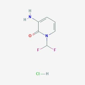 molecular formula C6H7ClF2N2O B1381547 3-Amino-1-difluoromethyl-1H-pyridin-2-one HCl CAS No. 1422344-32-8