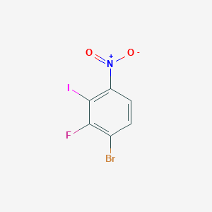 molecular formula C6H2BrFINO2 B1381550 1-Bromo-2-fluoro-3-iodo-4-nitrobenzene CAS No. 1807231-62-4