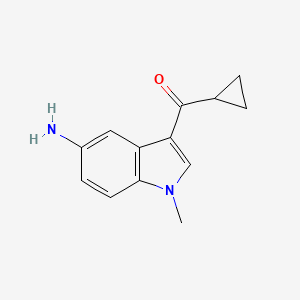 molecular formula C13H14N2O B1381552 (5-Amino-1-methyl-1H-indol-3-yl)(cyclopropyl)methanone CAS No. 1703788-55-9