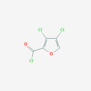 molecular formula C5HCl3O2 B13815529 3,4-Dichlorofuran-2-carbonyl chloride CAS No. 62366-43-2