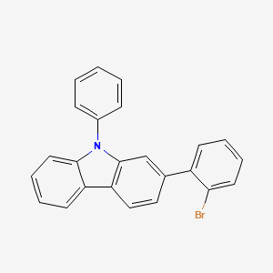 molecular formula C24H16BrN B1381553 2-(2-bromophenyl)-9-phenyl-9H-carbazole CAS No. 1616607-88-5