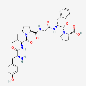 molecular formula C35H46N6O8 B13815565 Tyrosyl-valyl-prolyl-glycyl-phenylalanyl-proline CAS No. 137372-37-3