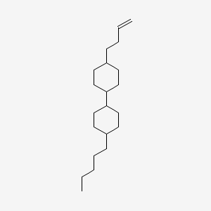 molecular formula C21H38 B13815578 trans,trans-4-But-3-enyl-4''-pentyl-bicyclohexyl CAS No. 203864-69-1