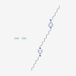 molecular formula C36H63ClN4 B138156 N-octyl-1-[10-(4-octyliminopyridin-1-yl)decyl]pyridin-4-imine;hydrochloride CAS No. 70775-75-6
