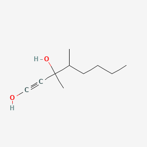 molecular formula C10H18O2 B13815619 3,4-Dimethyloct-1-yne-1,3-diol 