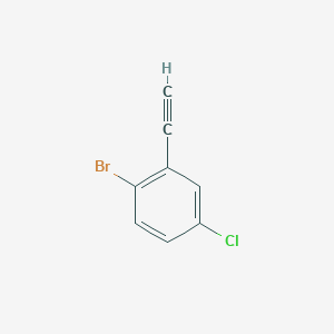 molecular formula C8H4BrCl B1381570 1-Bromo-4-chloro-2-ethynylbenzene CAS No. 1268870-34-3