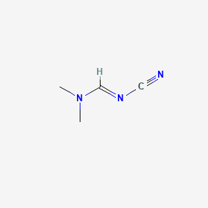 molecular formula C4H7N3 B13815700 N'-Cyano-N,N-dimethylmethanimidamide CAS No. 39687-97-3