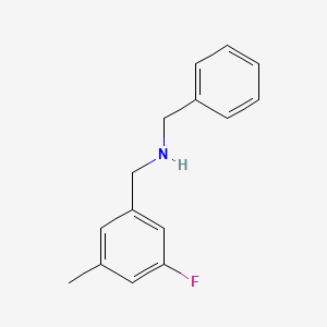molecular formula C15H16FN B1381571 Benzyl[(3-fluoro-5-methylphenyl)methyl]amine CAS No. 1876680-95-3