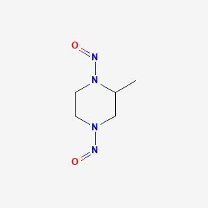 molecular formula C5H10N4O2 B13815715 1,4-Dinitroso-2-methylpiperazine CAS No. 55556-94-0