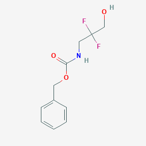 molecular formula C11H13F2NO3 B1381572 Benzyl (2,2-difluoro-3-hydroxypropyl)carbamate CAS No. 1696925-86-6
