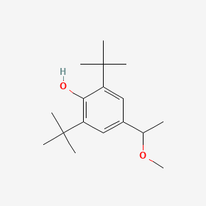 molecular formula C17H28O2 B13815764 2,6-Di-tert-butyl-4-(1-methoxyethyl)phenol CAS No. 5456-18-8