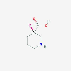 molecular formula C6H10FNO2 B13815800 (3R)-3-Fluoropiperidine-3-carboxylic acid CAS No. 211379-83-8
