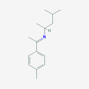 molecular formula C15H23N B13815842 N-(4-methylpentan-2-yl)-1-(4-methylphenyl)ethanimine CAS No. 6302-45-0