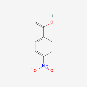 molecular formula C8H7NO3 B13815854 Benzenemethanol, a-methylene-4-nitro- CAS No. 130190-71-5