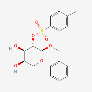 molecular formula C19H22O7S B13815862 Benzyl-2-O-toluolsulfonyl-alpha-D-arabinopyranoside 