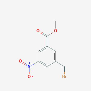 molecular formula C9H8BrNO4 B1381588 Benzoic acid, 3-(bromomethyl)-5-nitro-, methyl ester CAS No. 597563-44-5