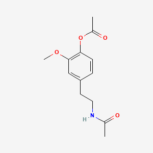 molecular formula C13H17NO4 B13815888 Acetamide, N-[2-[4-(acetyloxy)-3-methoxyphenyl]ethyl]- 