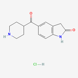 5-(piperidine-4-carbonyl)-2,3-dihydro-1H-indol-2-one hydrochloride