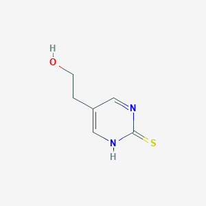 molecular formula C6H8N2OS B1381596 2-(2-Sulfanylpyrimidin-5-yl)ethan-1-ol CAS No. 1889531-15-0