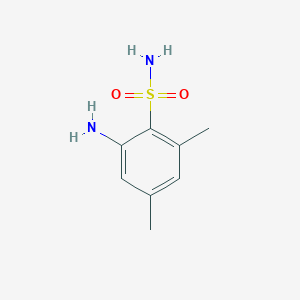 molecular formula C8H12N2O2S B13816015 2-Amino-4,6-dimethylbenzenesulfonamide CAS No. 6328-71-8