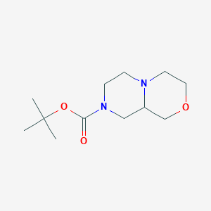molecular formula C12H22N2O3 B1381605 Hexahydro-pyrazino[2,1-c][1,4]oxazine-8-carboxylic acid tert-butyl ester CAS No. 1630906-78-3