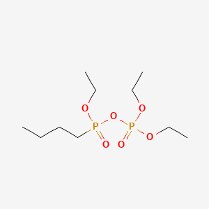 molecular formula C10H24O6P2 B13816085 Phosphonic acid, butyl-, monoethyl ester, anhydride with diethyl phosphate CAS No. 63886-51-1