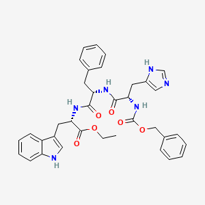 molecular formula C36H38N6O6 B13816095 Z-His-Phe-Trp-Oet 