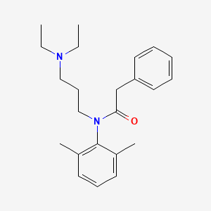 molecular formula C23H32N2O B13816110 Acetanilide, N-(3-(diethylamino)propyl)-2',6'-dimethyl-2-phenyl- CAS No. 18109-55-2