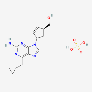 molecular formula C15H21N5O5S B1381614 {4-[2-Amino-6-(cyclopropylmethyl)-9H-purin-9-yl]cyclopent-2-en-1-yl}methanol sulfate CAS No. 1902343-14-9