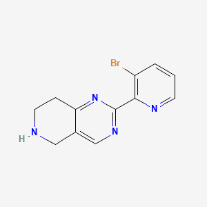 molecular formula C12H11BrN4 B1381615 2-(3-溴吡啶-2-基)-5,6,7,8-四氢吡啶并[4,3-d]嘧啶 CAS No. 1778577-85-7