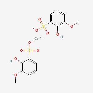 molecular formula C14H14CaO10S2 B13816172 Calcium guaiacosulfonate 
