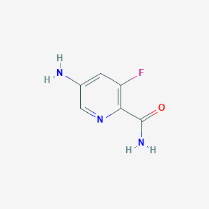 molecular formula C6H6FN3O B1381618 5-Amino-3-fluoropicolinamide CAS No. 1804171-45-6