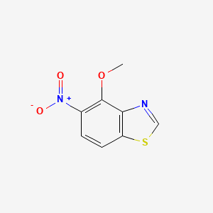 molecular formula C8H6N2O3S B13816211 4-Methoxy-5-nitro-1,3-benzothiazole 