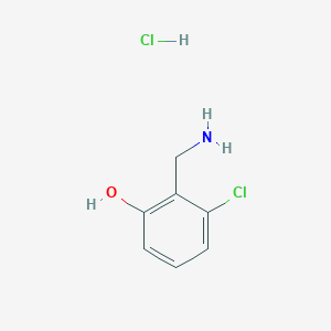 molecular formula C7H9Cl2NO B1381622 2-(Aminomethyl)-3-chlorophenol hydrochloride CAS No. 1803612-00-1