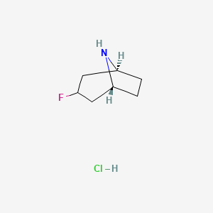 molecular formula C7H13ClFN B1381629 外消旋-3-氟-8-氮杂双环[3.2.1]辛烷盐酸盐 CAS No. 478866-38-5