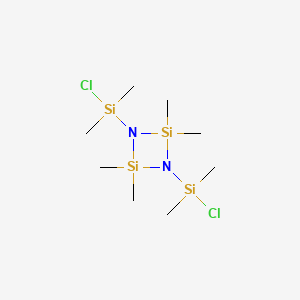 molecular formula C8H24Cl2N2Si4 B13816295 Cyclodisilazane, 1,3-bis(chlorodimethylsilyl)-2,2,4,4-tetramethyl- CAS No. 2329-10-4