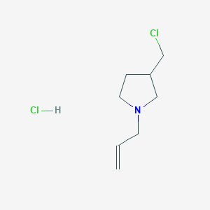 molecular formula C8H15Cl2N B1381633 1-烯丙基-3-(氯甲基)吡咯烷盐酸盐 CAS No. 1986543-47-8