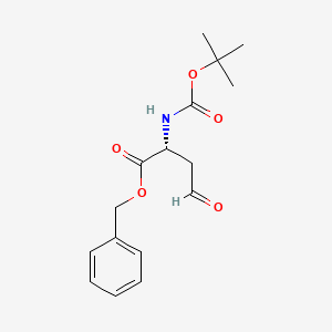 molecular formula C16H21NO5 B13816346 Butanoicacid, 2-[[(1,1-dimethylethoxy)carbonyl]amino]-4-oxo-, phenylmethyl ester, (2R)- 