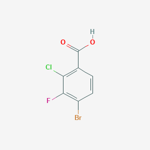 molecular formula C7H3BrClFO2 B1381640 4-Bromo-2-chloro-3-fluorobenzoic acid CAS No. 1807036-03-8