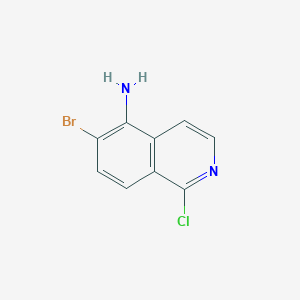 molecular formula C9H6BrClN2 B1381644 6-Bromo-1-chloroisoquinolin-5-amine CAS No. 1889108-83-1