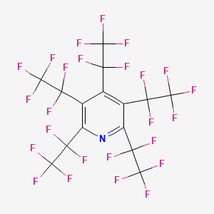 molecular formula C15F25N B13816496 Pyridine, pentakis(pentafluoroethyl)- CAS No. 20017-53-2