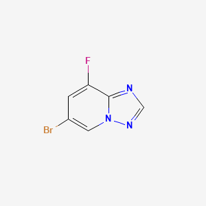 molecular formula C6H3BrFN3 B1381650 6-Bromo-8-fluoro-[1,2,4]triazolo[1,5-a]pyridine CAS No. 1592865-93-4